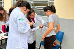 Estudantes de Fisioterapia do IIES realizam campanha antitabagismo na UBS Tabo&atilde;ozinho